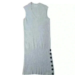 Moth sleeveless v neck sweater dress